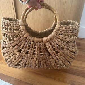 Woven Tan Handbag